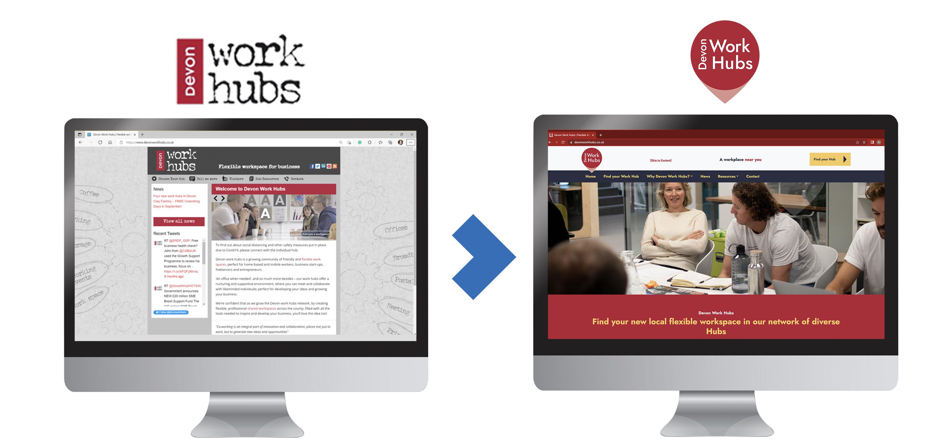 Reinventing Devon Work Hubs’ brand identity